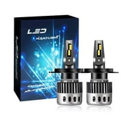 YQWIN H4 Headlight Bulbs, 6000K LED Automotive Bulb, Fits Multiple Vehicles, Pack of 2